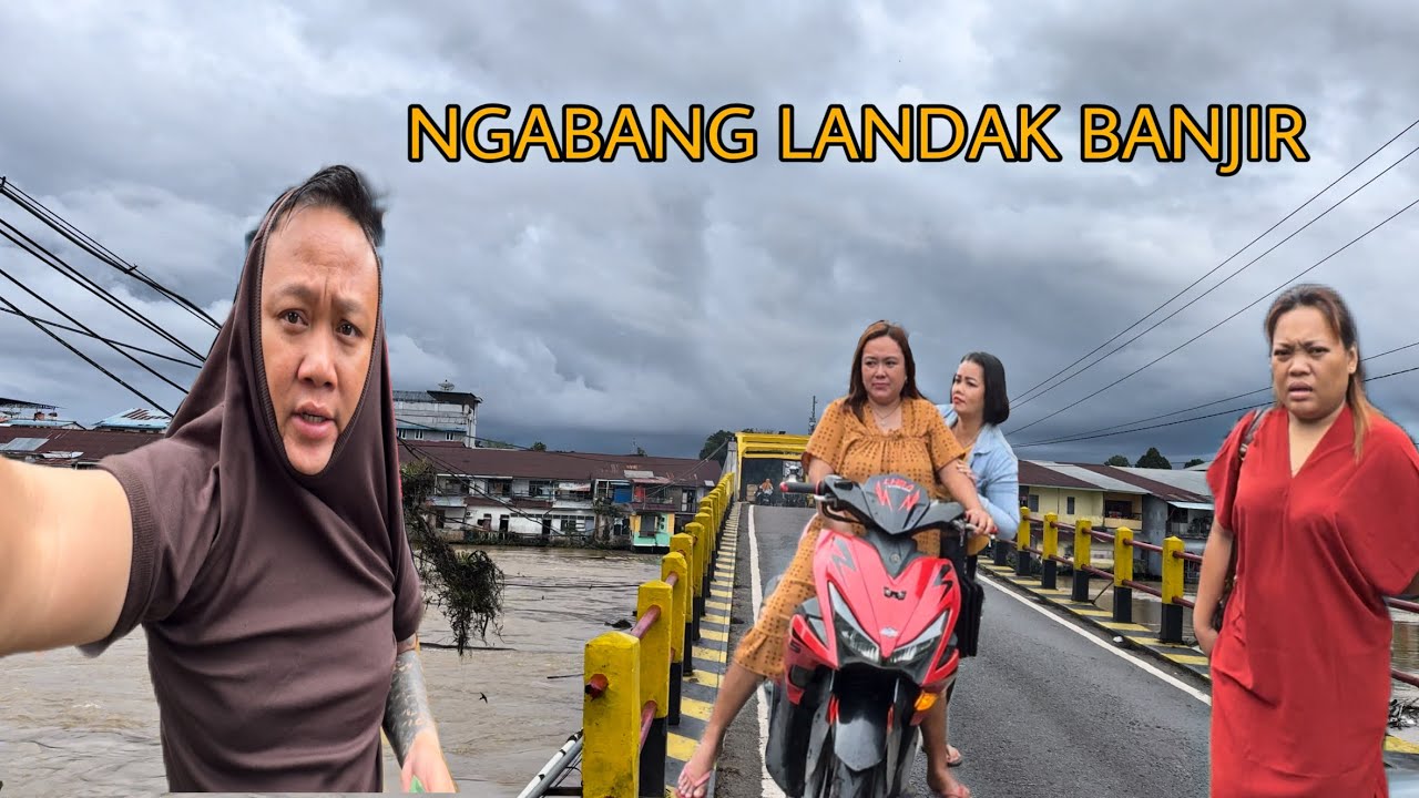 Perjalanan Ke Ngabang Kabupaten Landak Jalan Raya Banjir // Suasana Pagi Dusun Rouba Sairi…//
