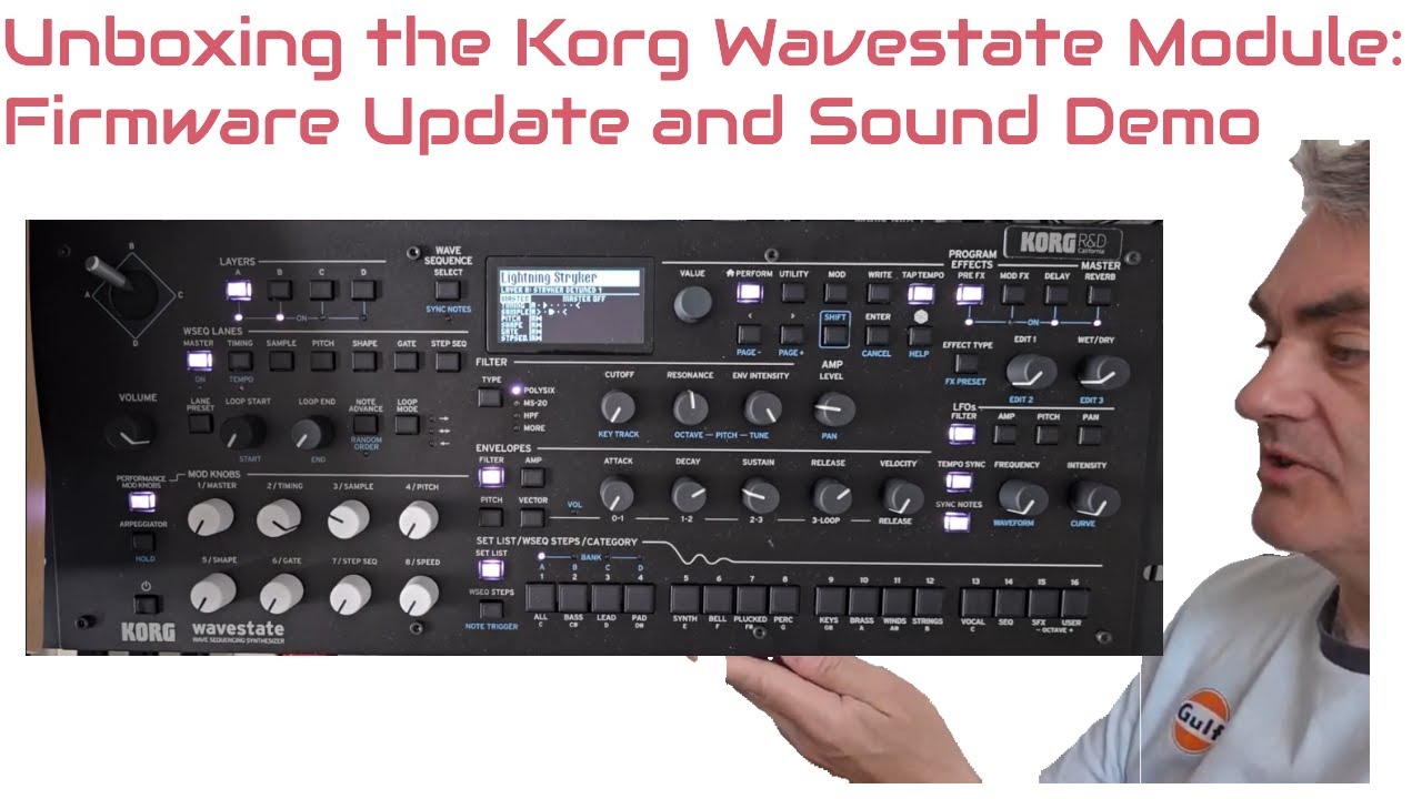 Unboxing the Korg Wavestate Module: Firmware Update and Sound Demo