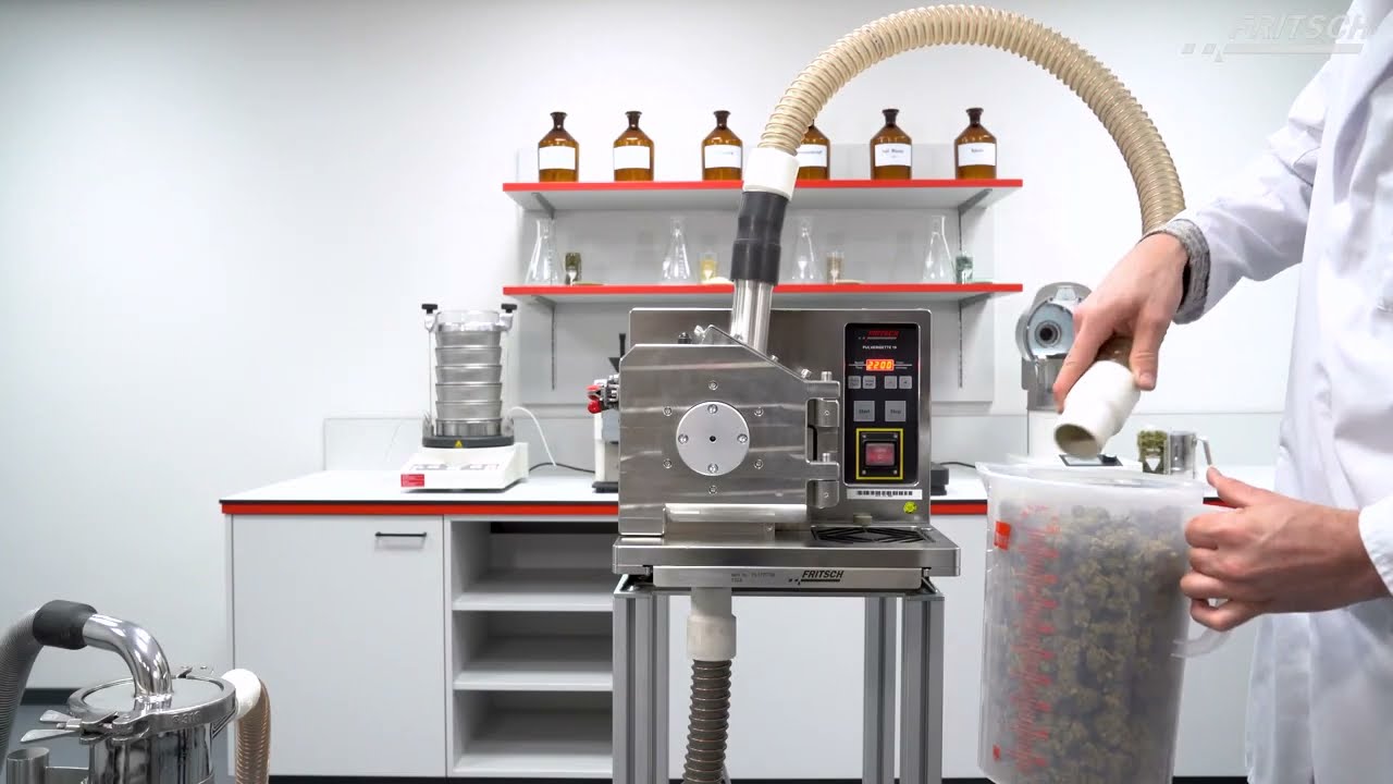FRITSCH | Processamento de Cannabis com Instrumentos de Laborat&oacute;rio