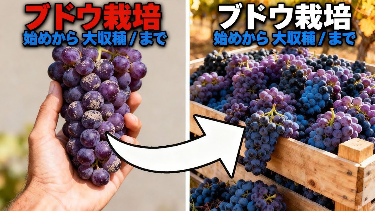 【大収穫の秘訣】ブドウの正しい育て方を教えます【家庭菜園】【初心者必見