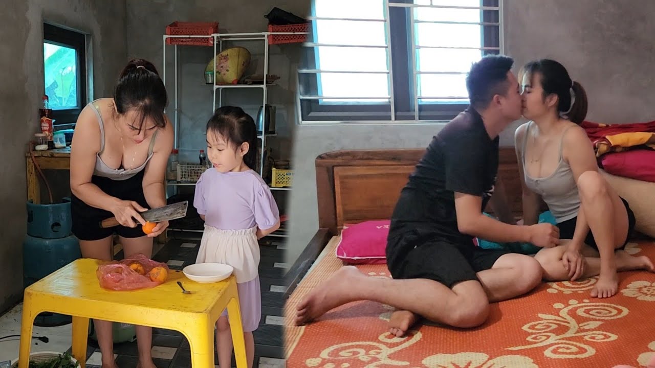 Quy collects scrap metal, Huong looks for wild bamboo shoots. ( Lý Thị Hương daily life