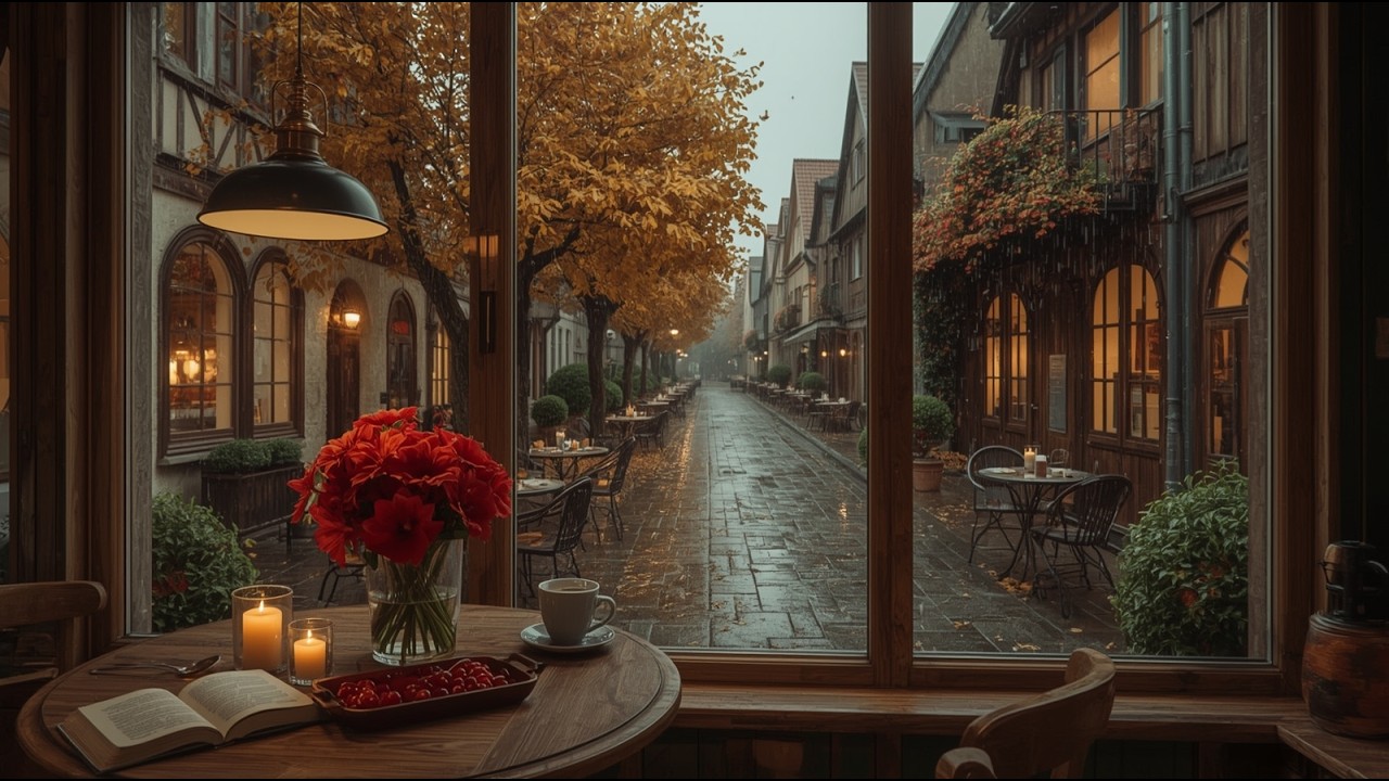 Cozy Jazz Coffee Shop & Heavy Street Rainy ☕ Rain Sounds