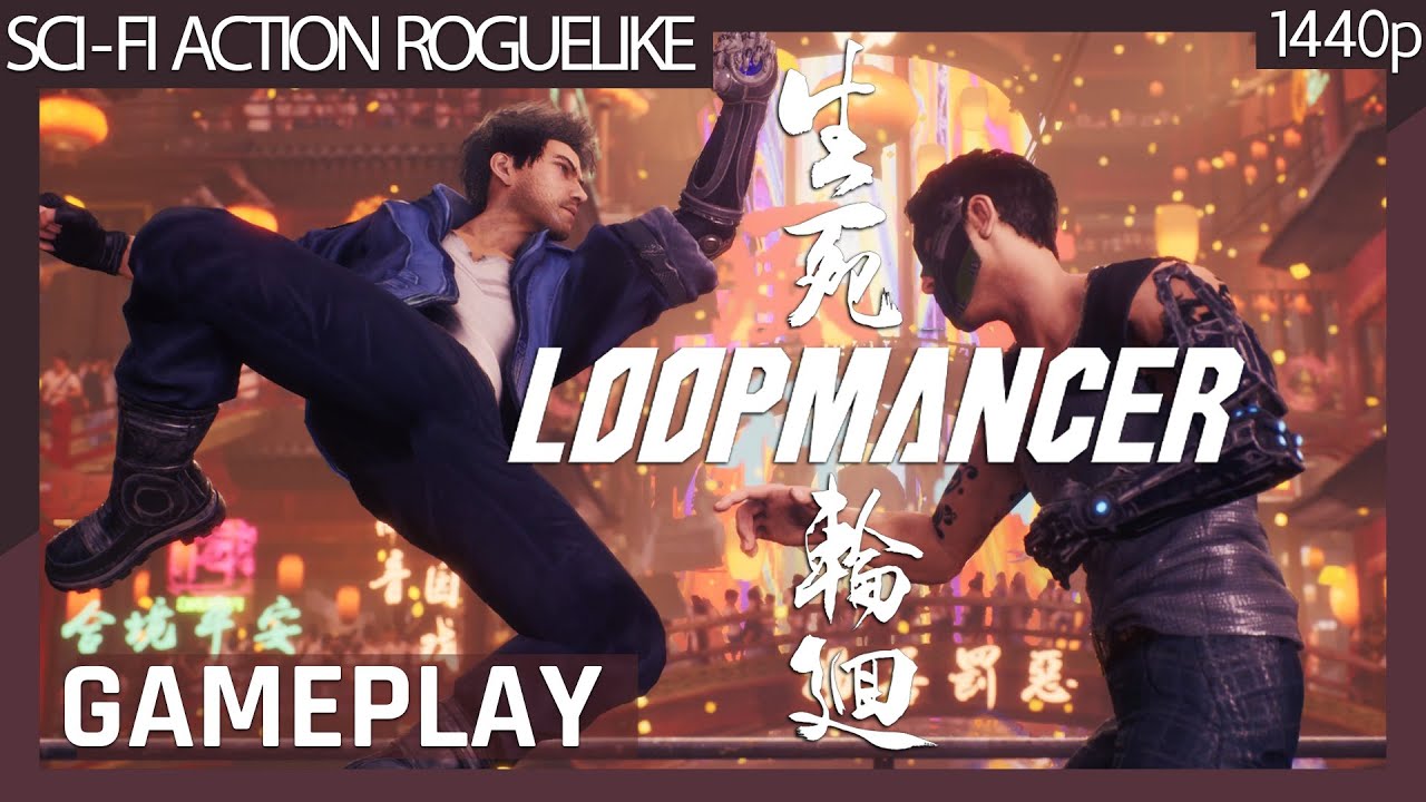 Loopmancer (2022) Gameplay - Cyberpunk Roguelite Indie Action 3D platformer (No commentary) 1440p