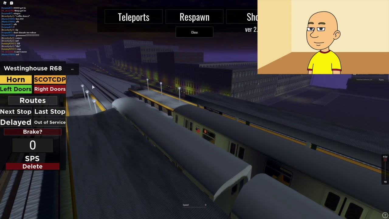 Caillou Drives an R68 Train in Joe's Subway Trials