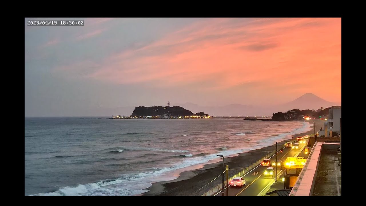 湘南 江ノ島 富士山 夕焼け 19/April/2023