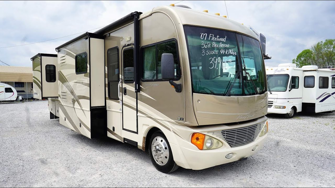SOLD! 2007 Fleetwood Pace Arrow 37C Class A Gas, 3 Slides, 45K MIles, Full Body Paint, $39,900