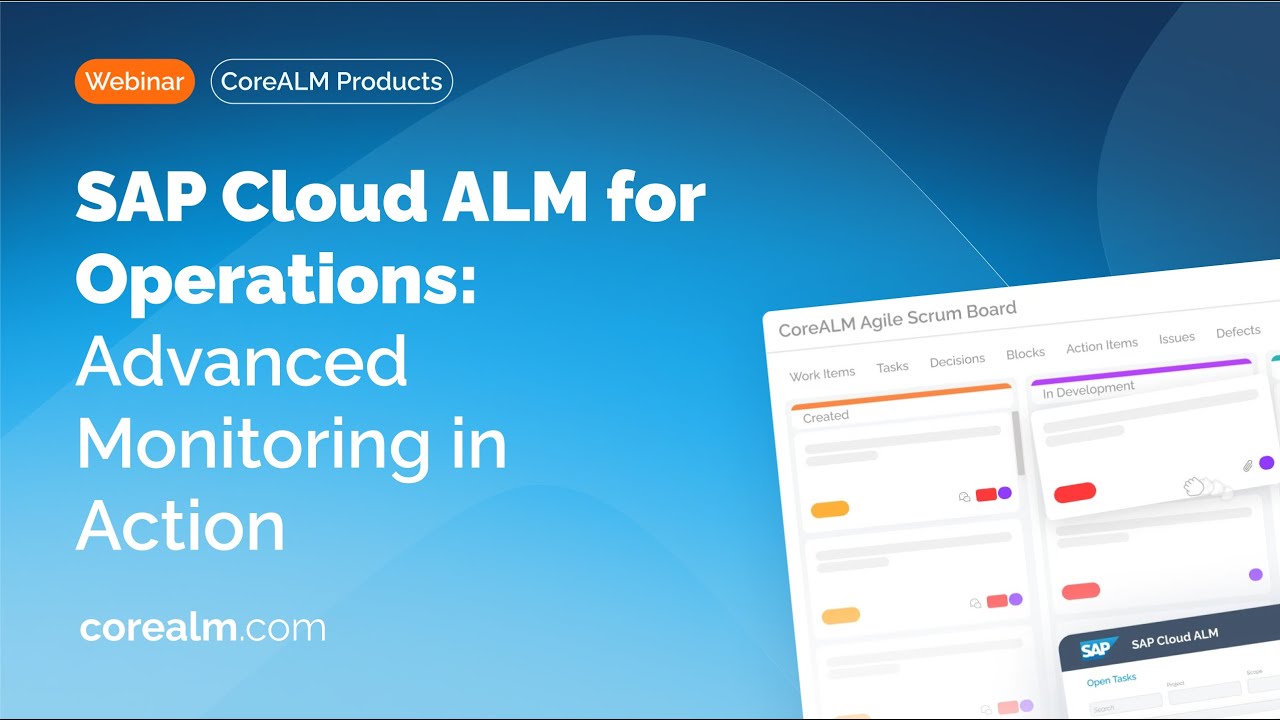SAP Cloud ALM for Operations: Advanced Monitoring in Action