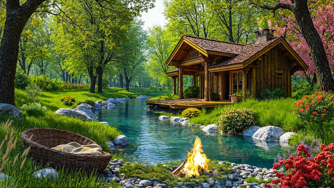 Уютная лесная хижина с фортепиано 🌿 Спокойная атмосфера для работы и учебы 🍀