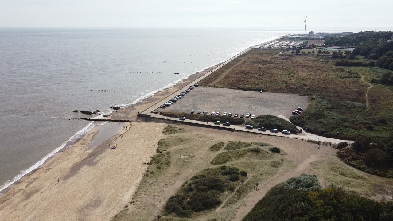 Lowestoft North Beach from the air - DJI Mavic