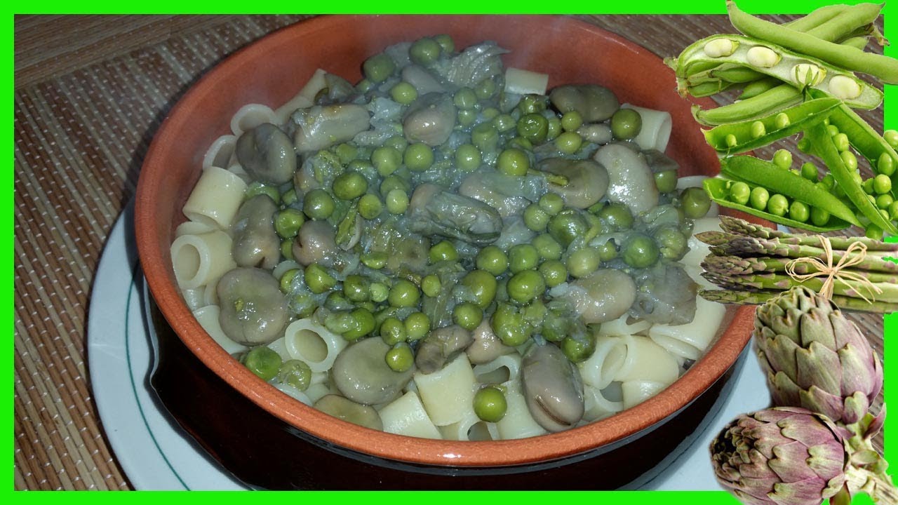 Pasta primavera con asparagi piselli fave e carciofi - Le Ricette di Zio Roberto