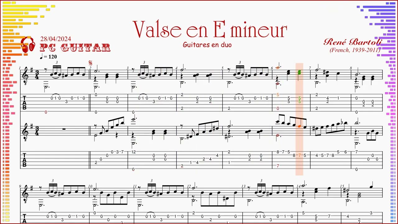 René Bartoli, Valse en E mineur, guitar (duo)