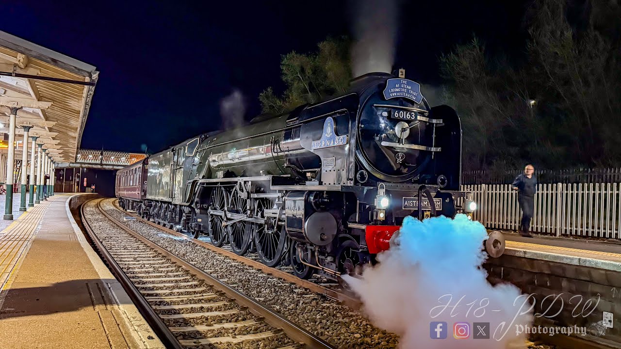 Tornado Steam Locomotive (60163) Newtown Powys Testing event.