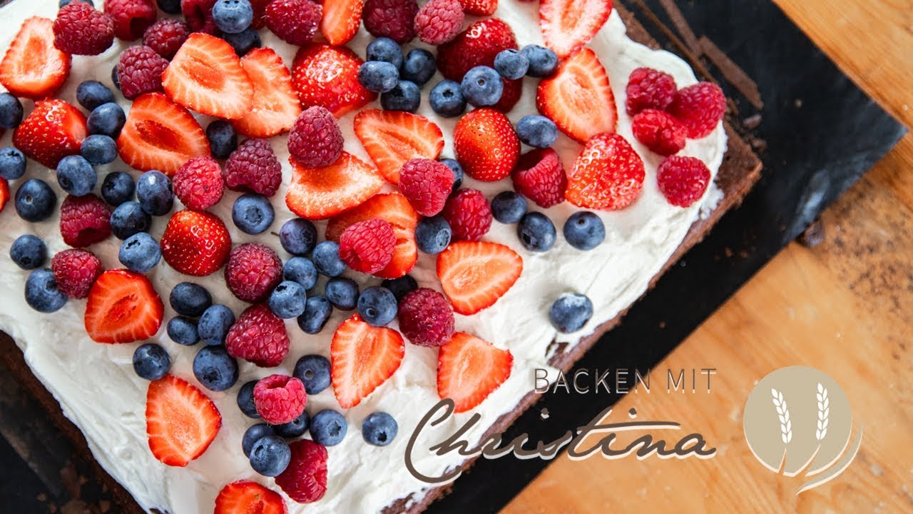 Schoko Beeren Kuchen - schnell gemacht - Blitzrezept