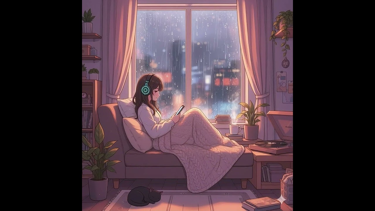 Rainy Night Lofi ☔ Cozy Beats for Focus, Study & Relax (1 Hour)