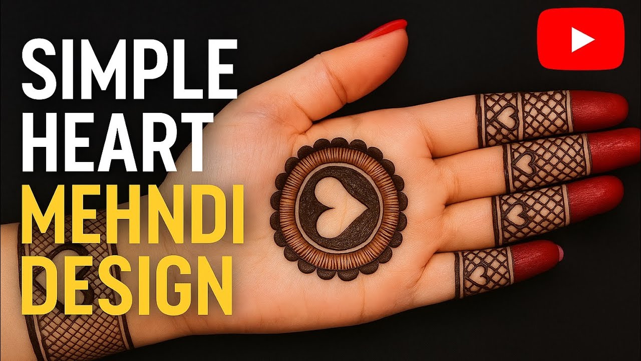 Simple  Heart Mehandi design |Easy Mehndi designs | mehndi design 