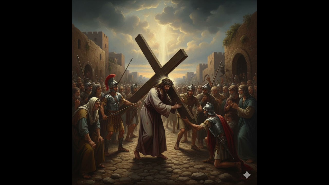 El cordero en la cruz.
