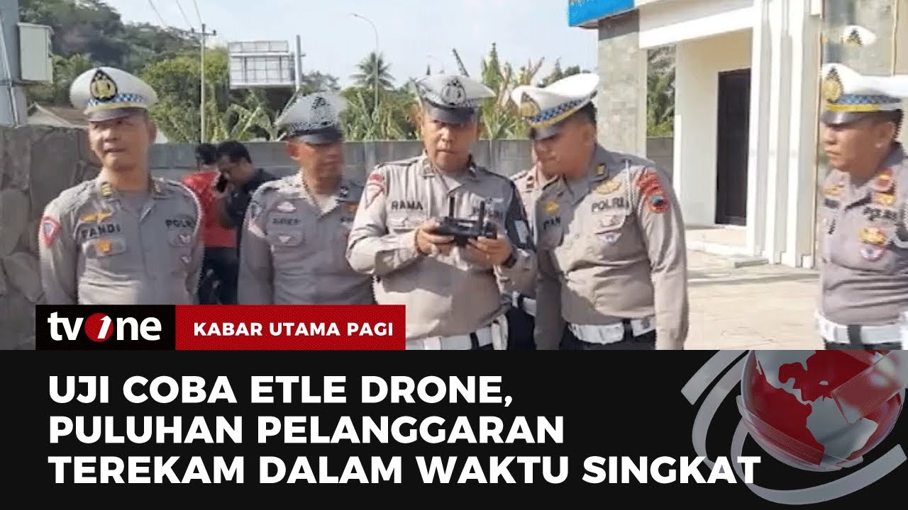 Polda Jateng Lakukan Uji Coba ETLE Drone | Kabar Utama Pagi tvOne