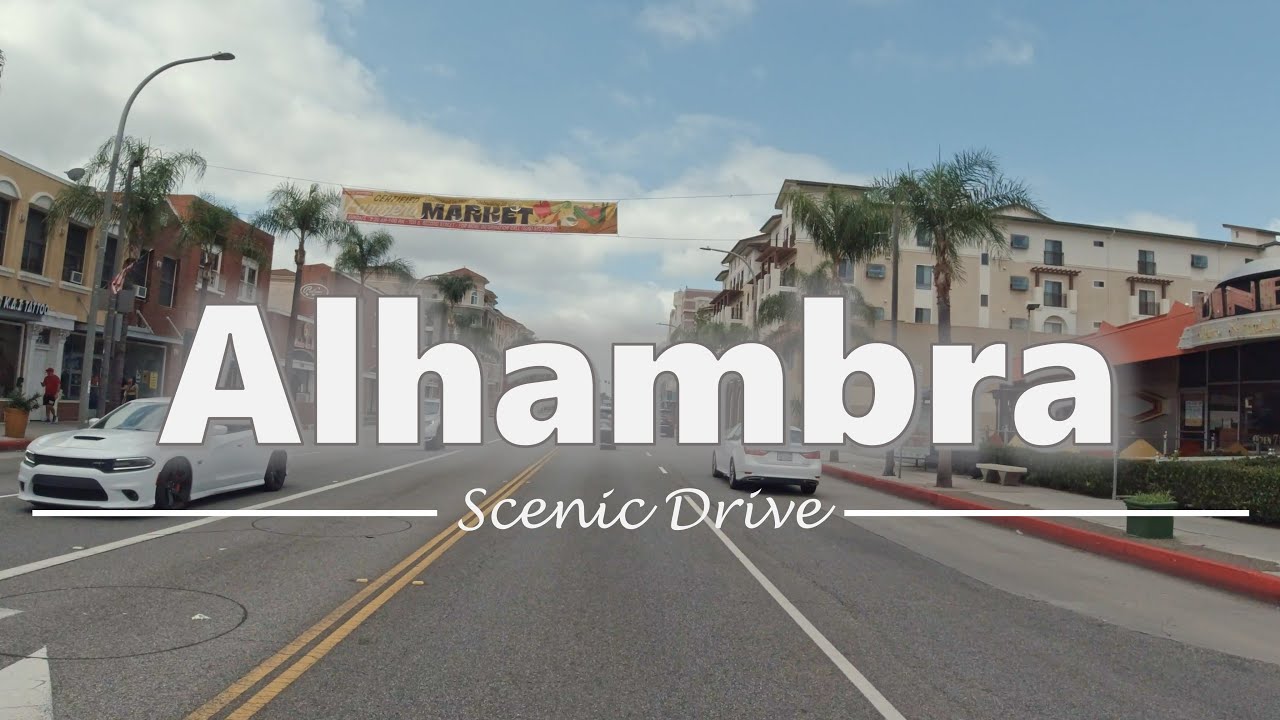Driving in Downtown Alhambra, California - 4K60fps