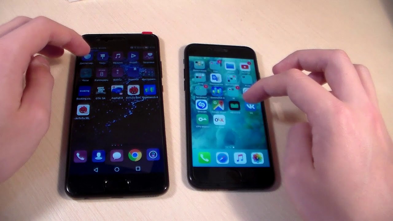 Huawei P10 Plus vs iPhone 7 (HD)