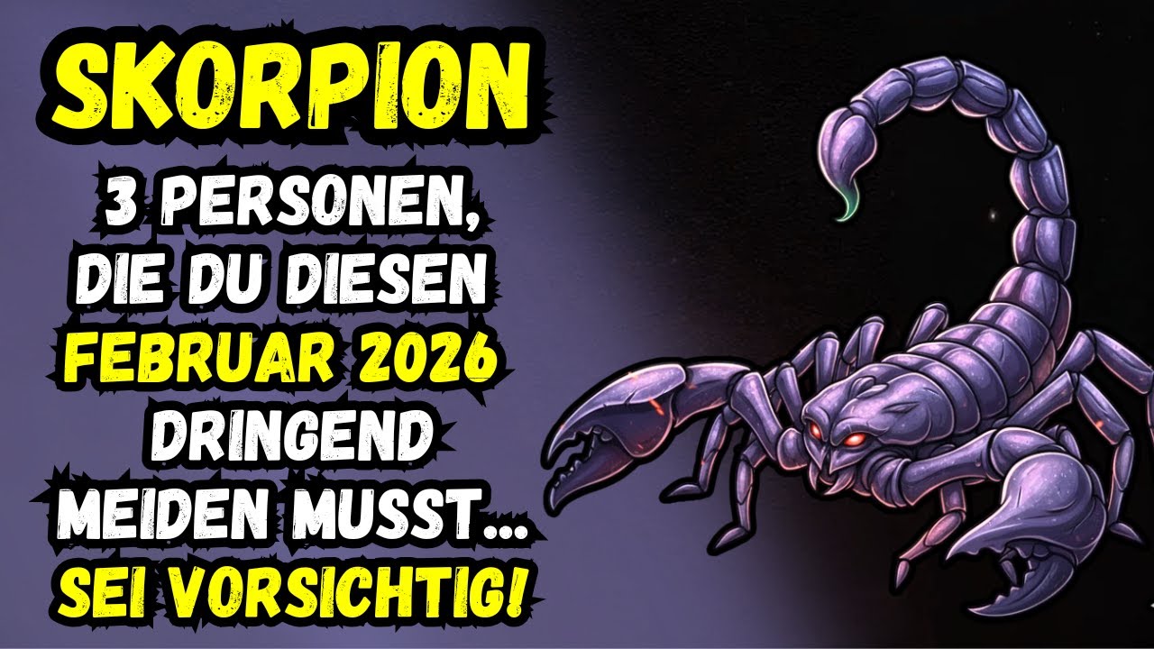 Skorpion ♏ 3 Personen, Die Du Diesen Februar 2026 Dringend Meiden Musst... Sei Vorsichtig!