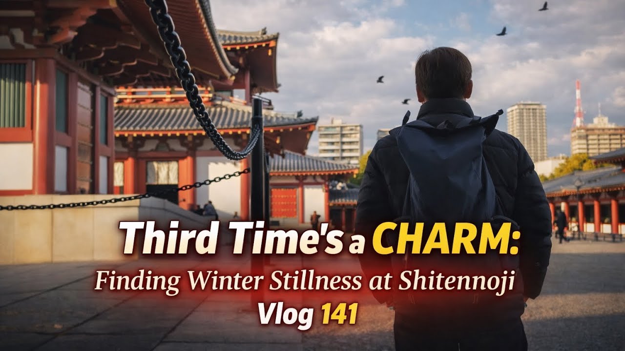 Third Time’s a Charm: Finding Winter Stillness at Shitennoji, Vlog 141