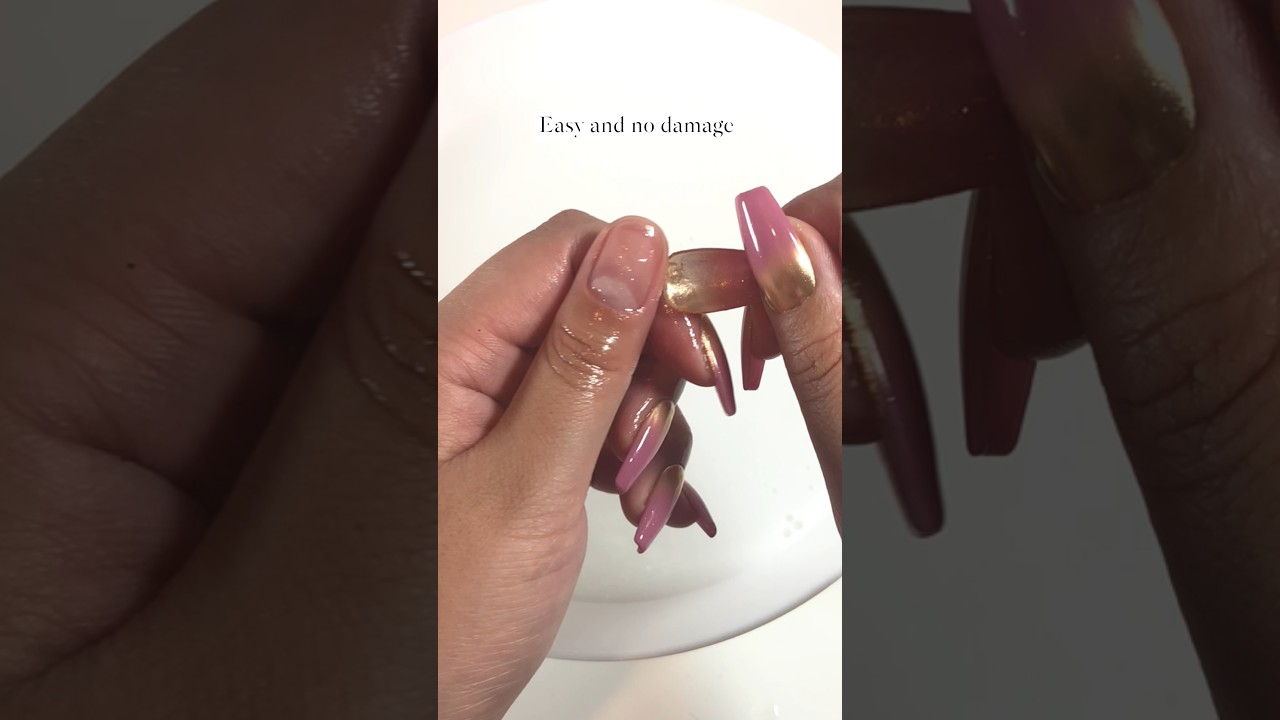 How to Remove Press-On Nails at Home | Nail Glue | No Damage | Easy Removal #presson #nails