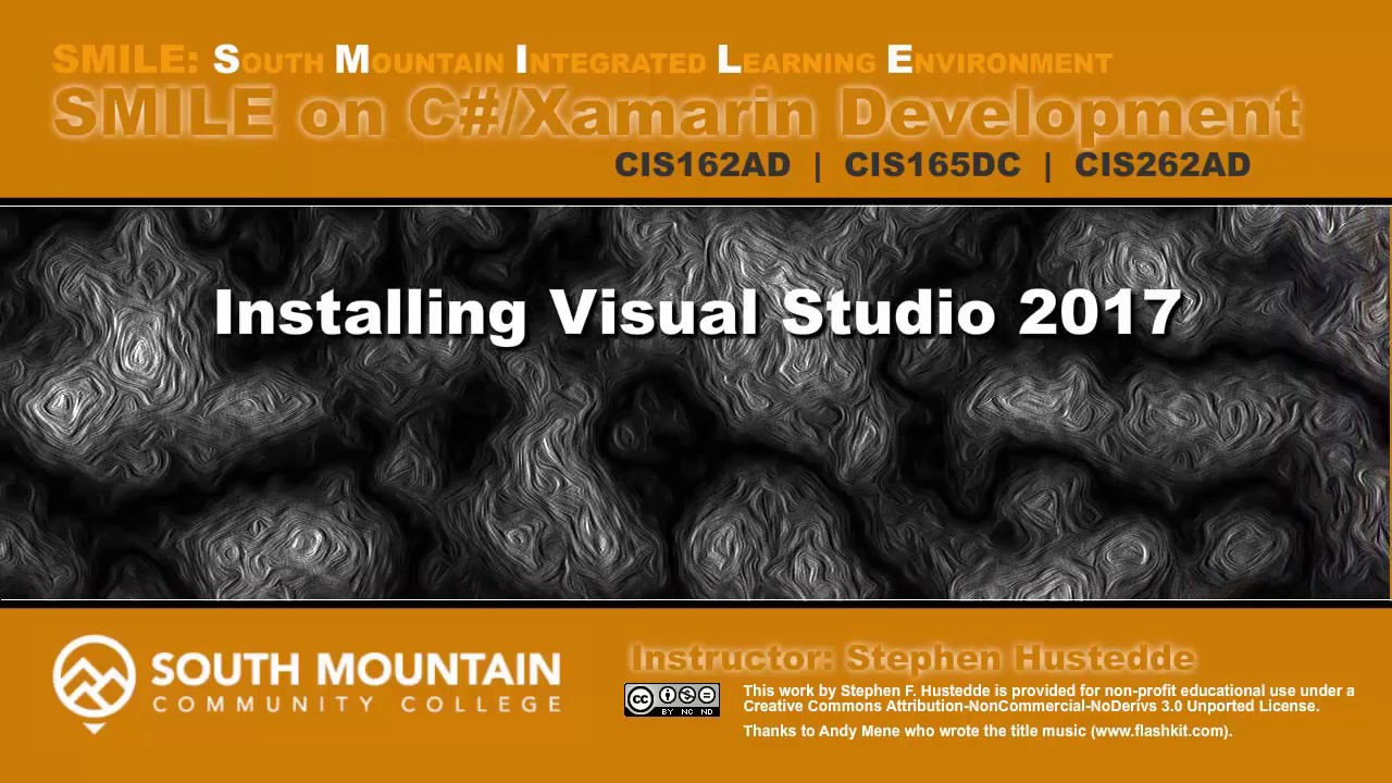 C#/Xamarin Cohort 01F -  Installing Visual Studio