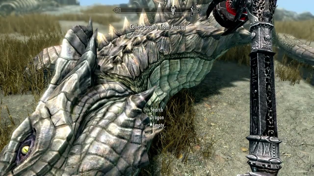 Skyrim two hit a dragon at level 91