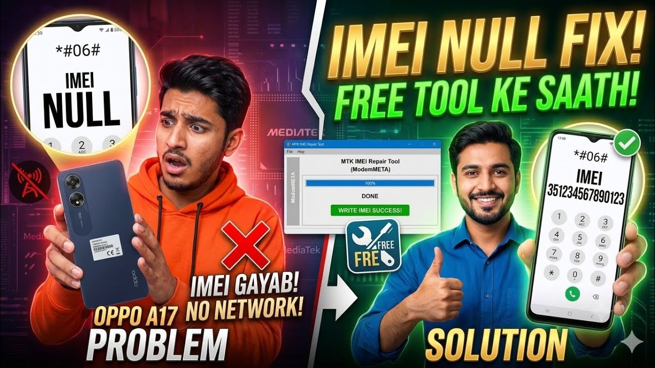 Oppo A17 IMEI Null Fix & Repair with Free Tool 2026 | CPH2477 New Security Fix