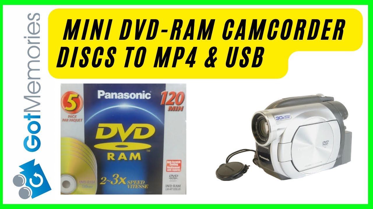 Panasonic DVD-RAM Camcorder Discs to Digital USB MP4