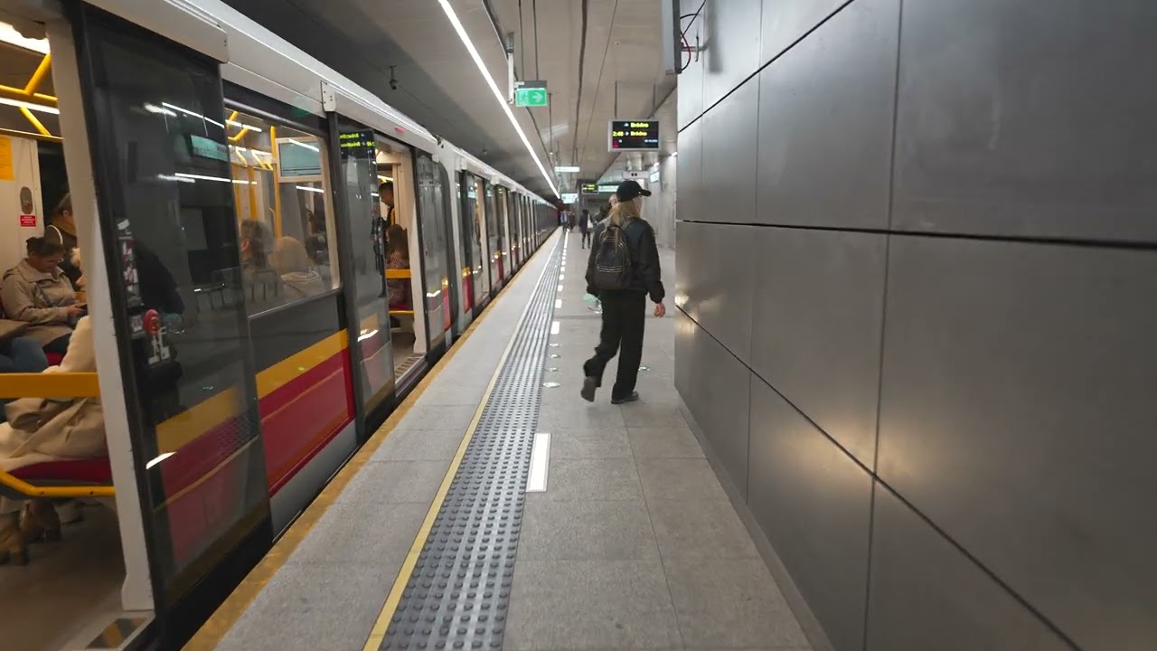 Poland, Warsaw, Metro ride from Dworzec Wileński to Szwedzka