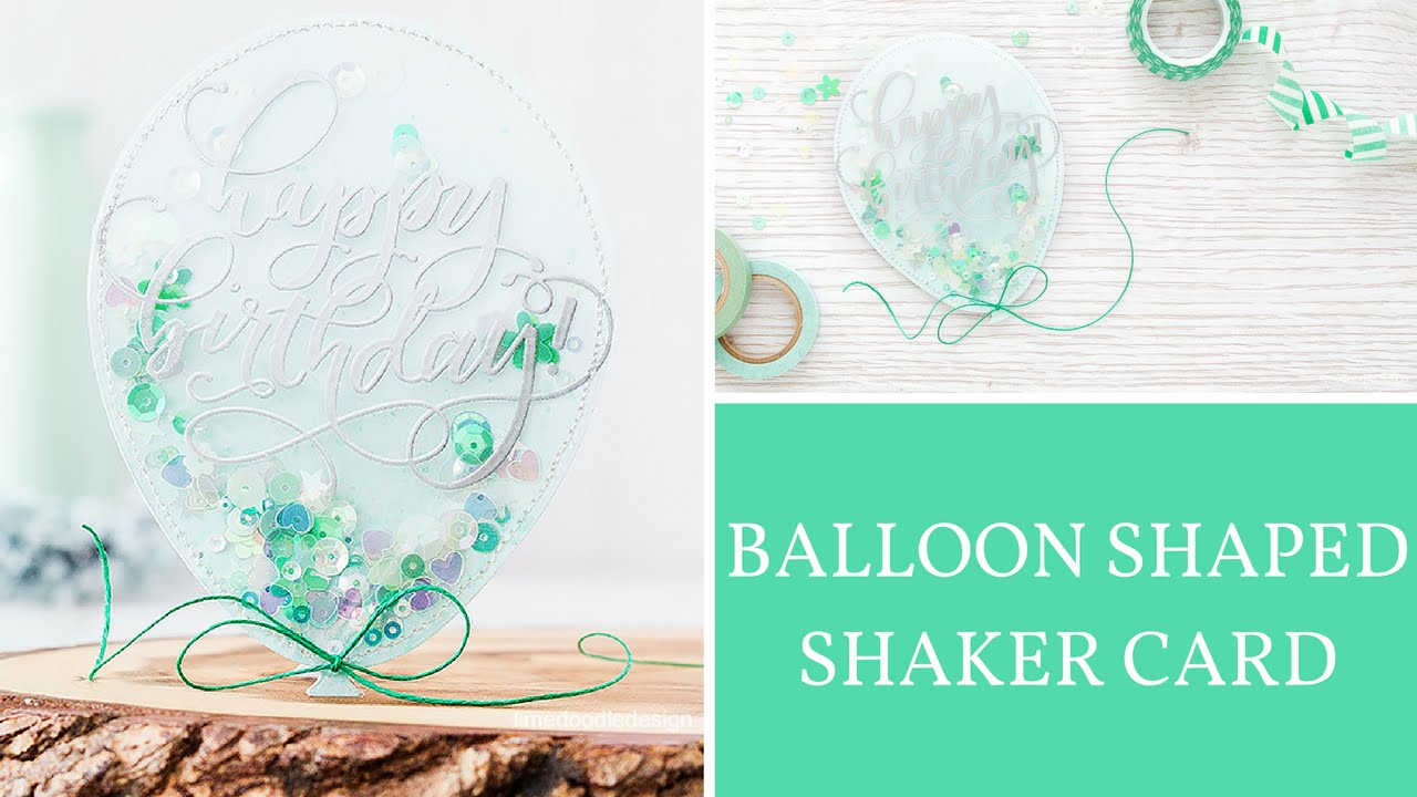 Balloon Shaped Shaker Card