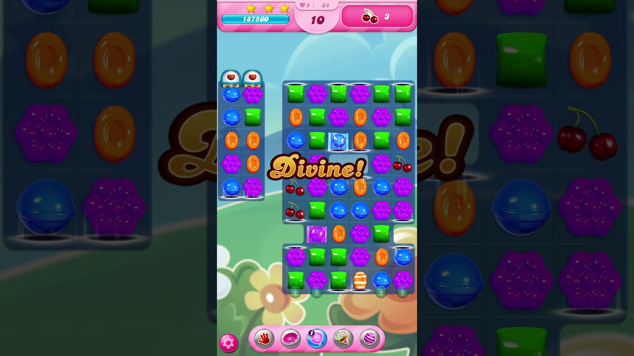 Candy Crush Saga Level 34 - No Boosters