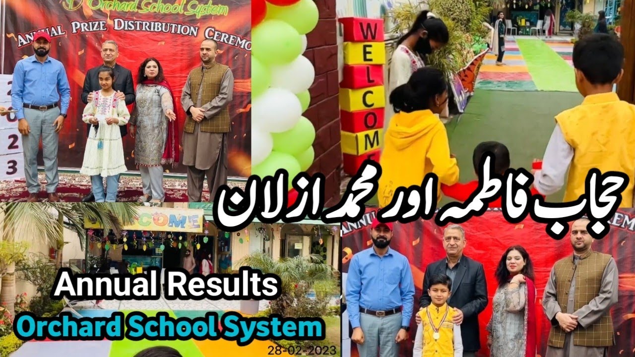 Hijab Fatima and Azlan Raza Annual Result day at Orchard School System Rawalpindi