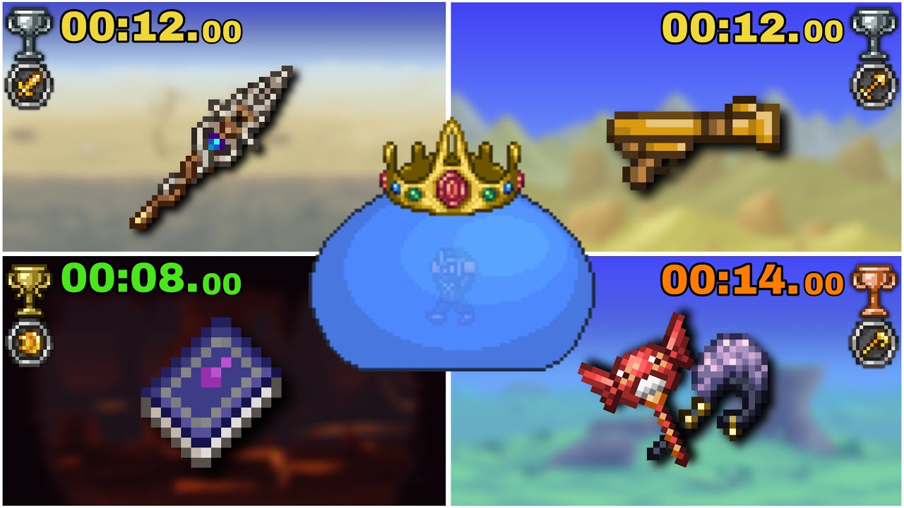King Slime No-Hit, Speedkill with all Class in Terraria 1.4.5 Master Mode 