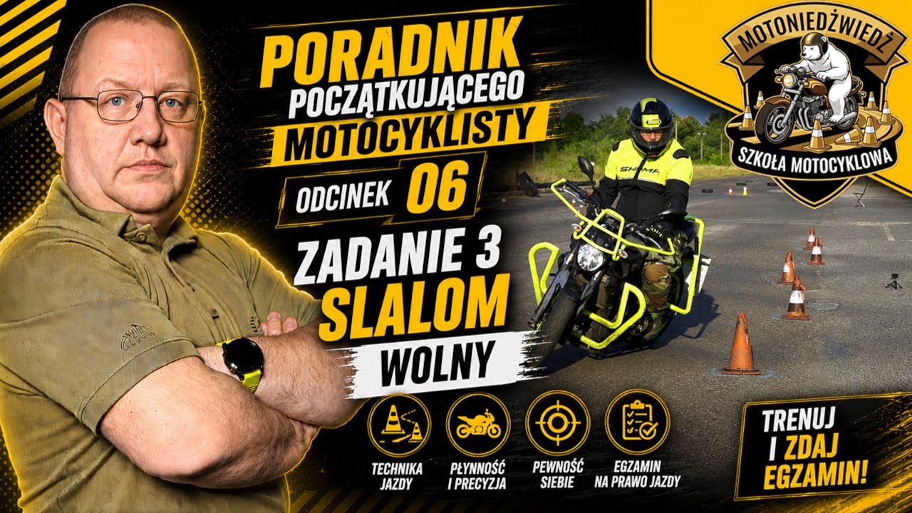 PPM6 - Zadanie 3 - Slalom Wolny - Porady, ćwiczenia, kryteria. Zadanie egzaminacyjne.