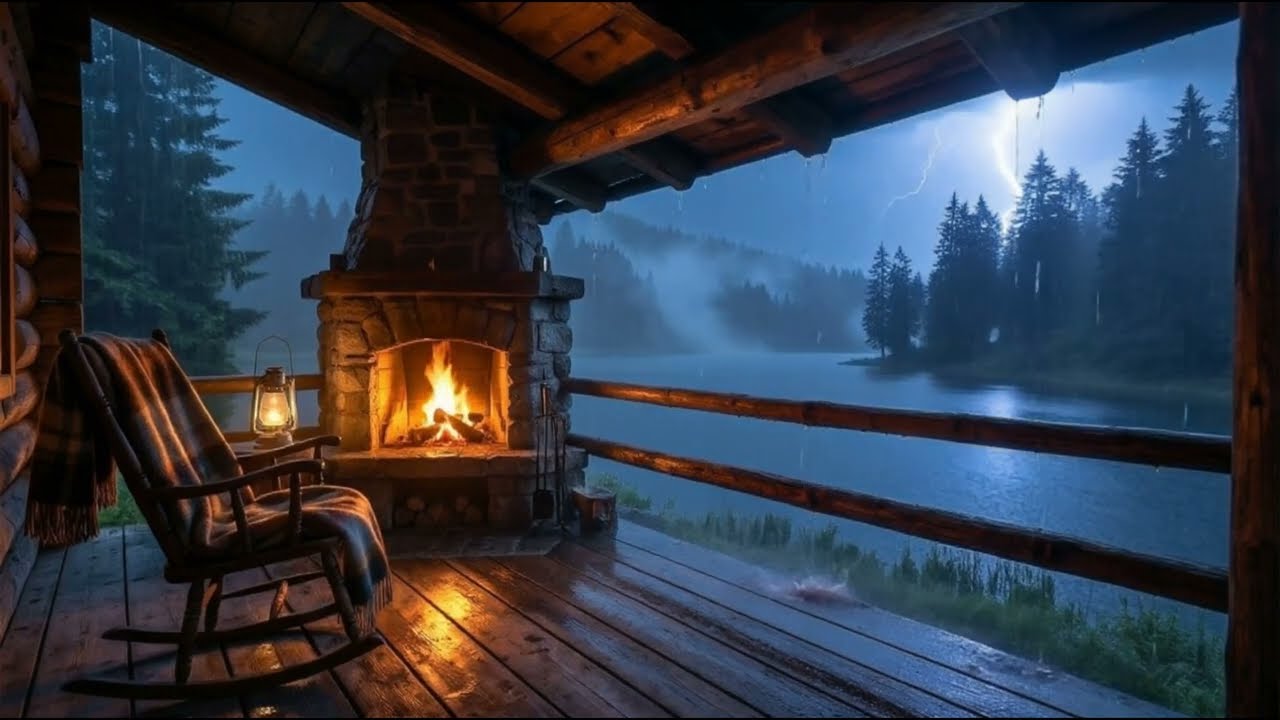 Gentle Rain on a Countryside Pond 🌧️ 8 Hours of Relaxing Rain Sounds for Sleep & Study | 4K