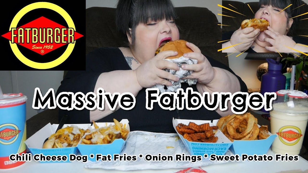 Massive Fatburger Mukbang XXL 1 Pound Burger & Sides