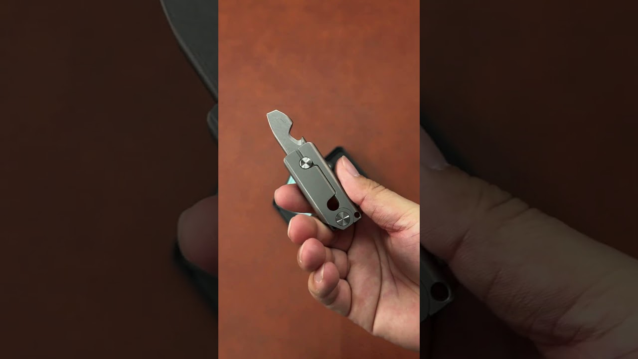 Titanium Pry Bar does it all—pry, screw, open bottles & boxes, compact and keychain ready!