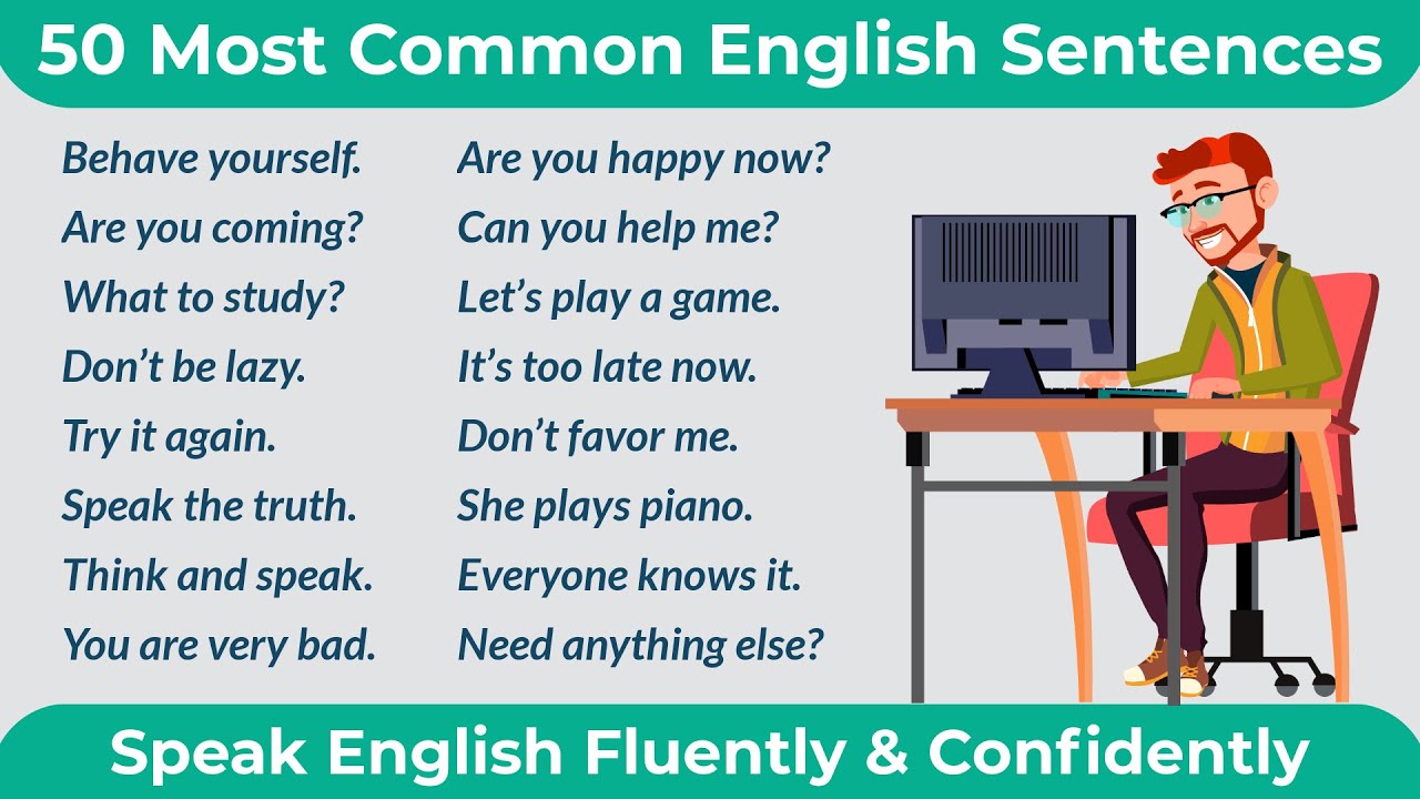 50 Most Common English Sentences || Spoken English Sentences for Daily use | English Speaking Course