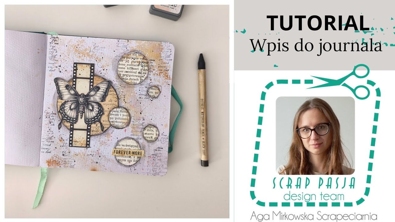 Wpis do journala w stylu vintage tutorial