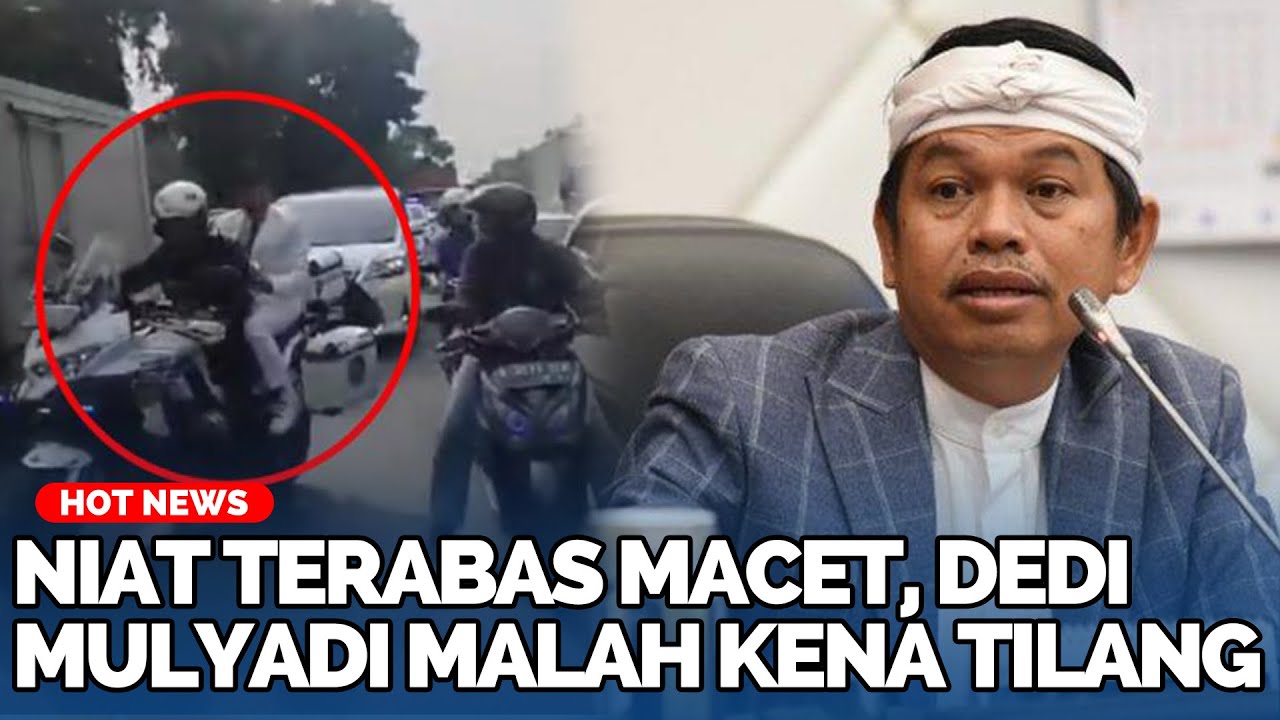 Niat Terabas Macet, Dedi Mulyadi Malah Kena Tilang Rp250 Ribu, Tak Pakai Helm saat Naik Motor Dishub
