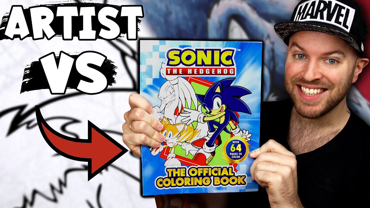 PROFESSIONAL Artist VS a 'CHILDRENS' COLORING BOOK..? | SONIC THE HEDGEHOG