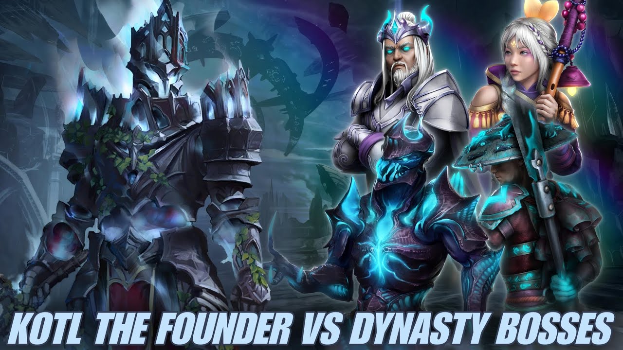 KOTL - The Founder ❄️ vs All Dynasty Bosses 😱🔥 | King of Legion Legendry Gameplay | Shadow Fight 4