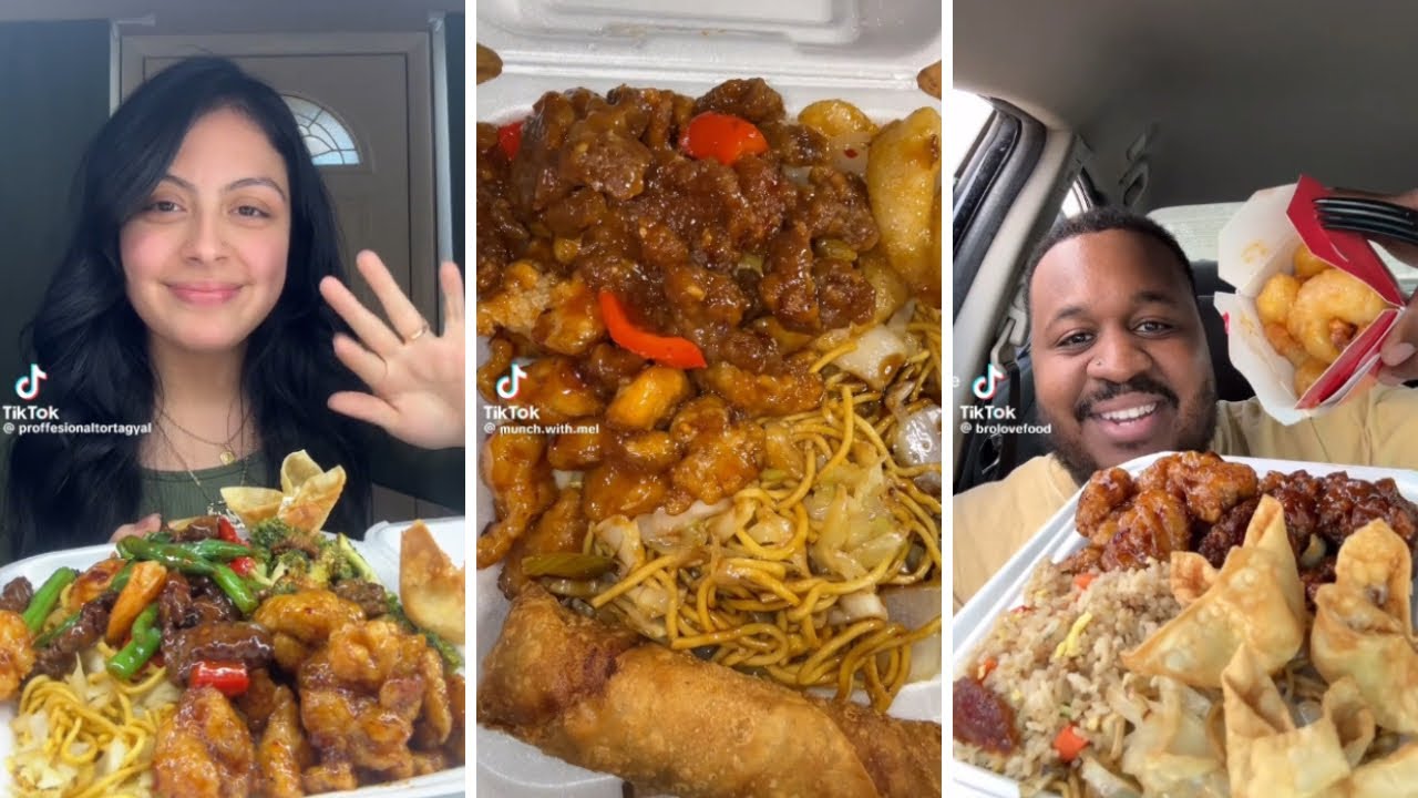 PANDA EXPRESS MUKBANG TIKTOK COMPILATION 🐼💝