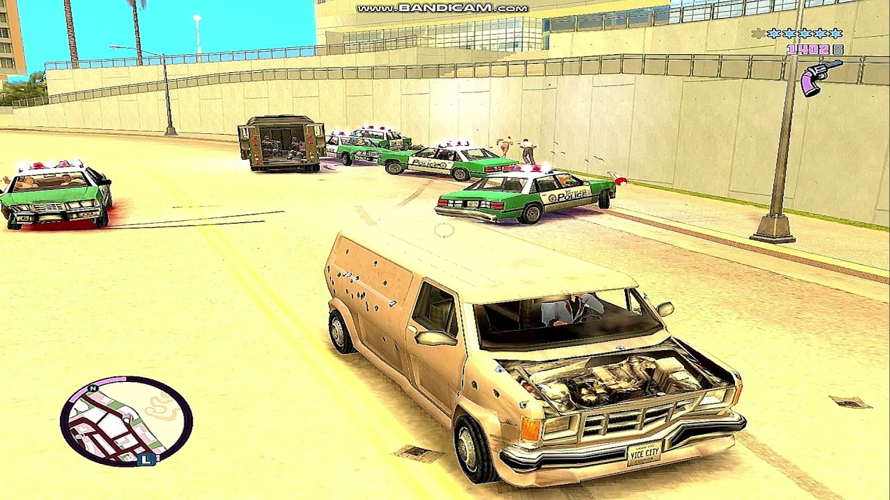 6 Star Wanted Level Police Chase | GTA Vice City Next Edition