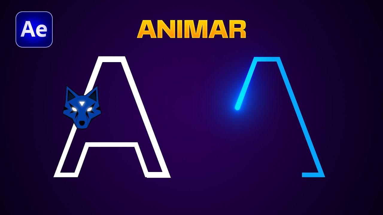Animar Objeto siguiendo Trazo de Letra en After Effects
