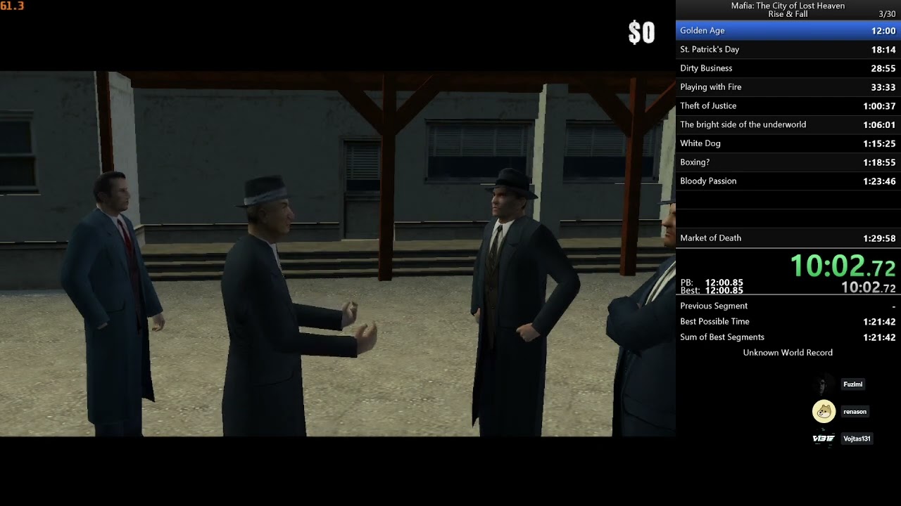 Mafia Rise and Fall speedrun in 1:16:37 IGT