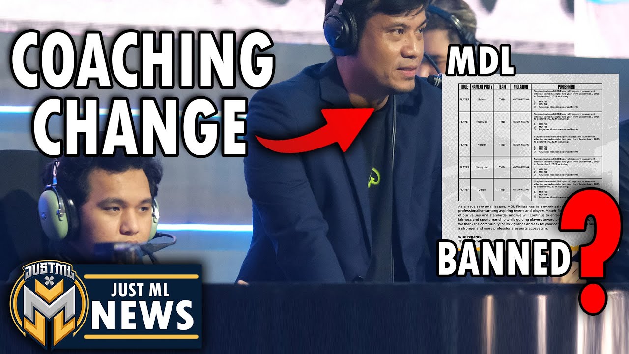 MPL CHAMPS COACHING UPDATE? MDL BANS PRO PLAYERS | JustML News