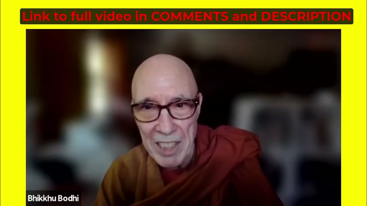 What if you don't believe in REBIRTH [Buddhism/Bhikkhu Bodhi]